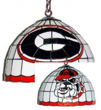  GA550 - Georgia Bulldogs UGA Stained Glass Ceiling Light