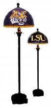  LSU520P - Louisiana State Purple Tiffany Floor Lamp